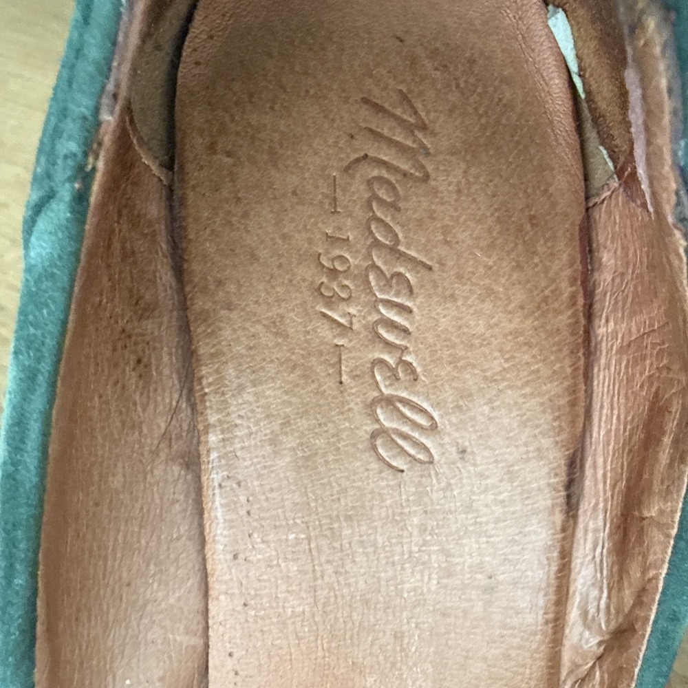 Madewell Green Suede Round Toe The Frankie Pump Size 8.5 - Picture 9 of 9